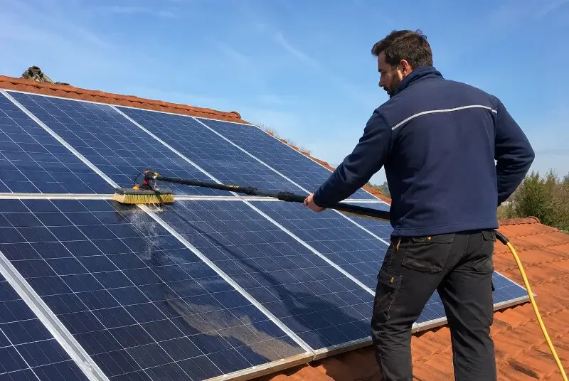 Nettoyage et entretien de panneaux solaires à la Chapelle-Gonaguet
